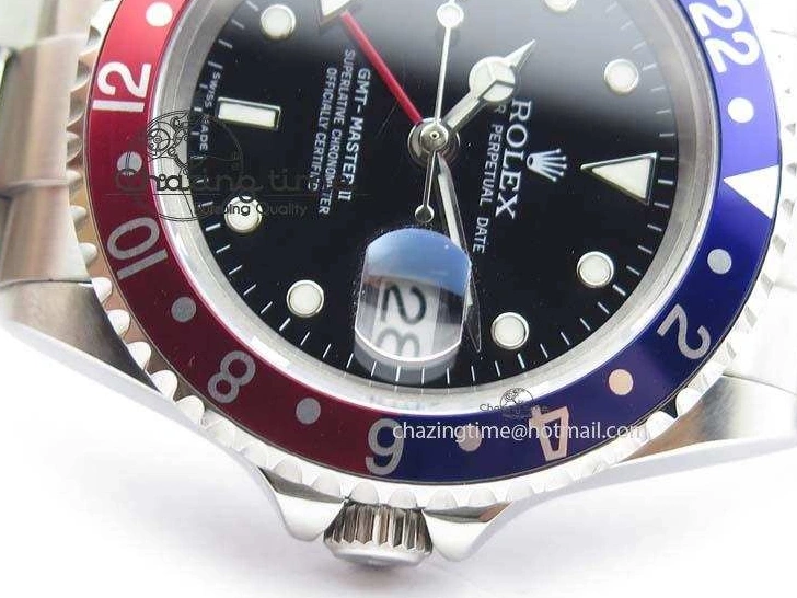 Red Black GMT-Master SS SS Blue Bp-Maker On A3186 Bezel Dial Bracelet 0211